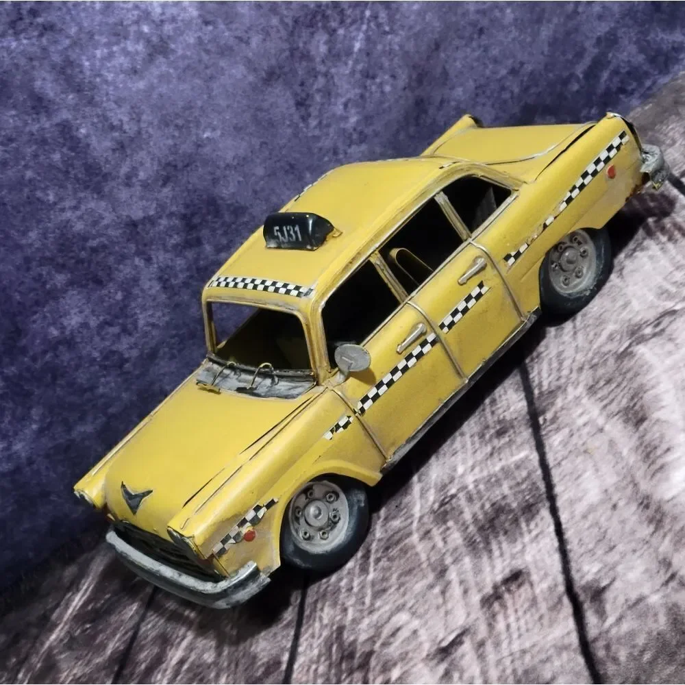Vintage Tin Metal Taxi Cab